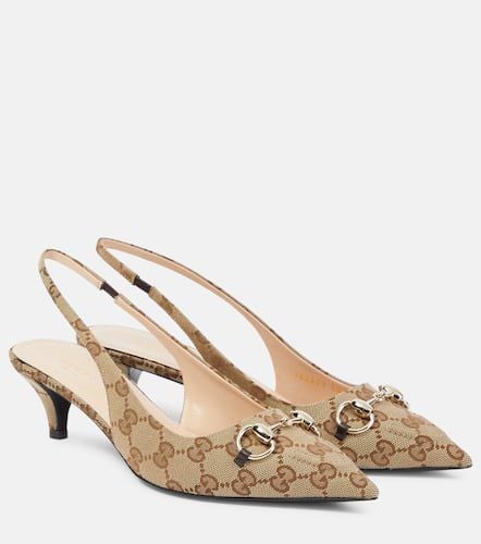 Gucci Horsebit GG slingback pumps - Gucci - Modalova