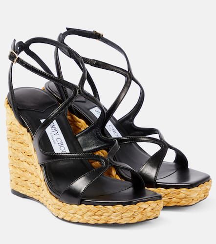 Ayla 110 leather espadrille wedges - Jimmy Choo - Modalova