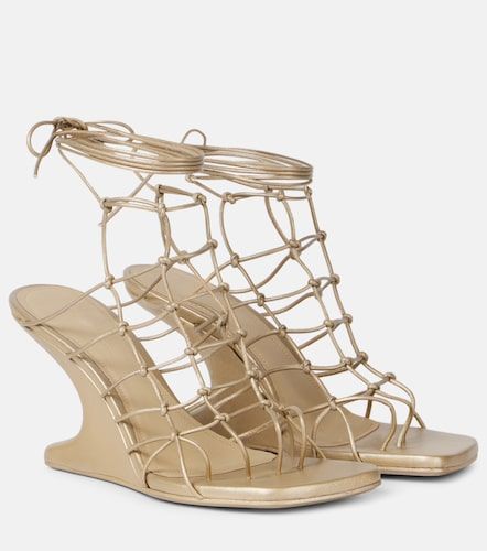 Web Cantilever woven leather wedges - Rick Owens - Modalova