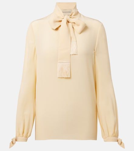 Schluppenbluse aus Seiden-Crêpe - Valentino - Modalova
