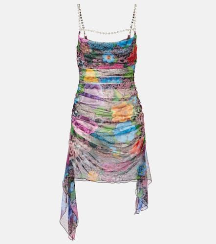 Vestido corto de tul con cristales - Area - Modalova