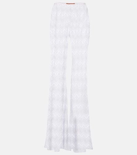 Zigzag lamÃ© wide-leg pants - Missoni - Modalova