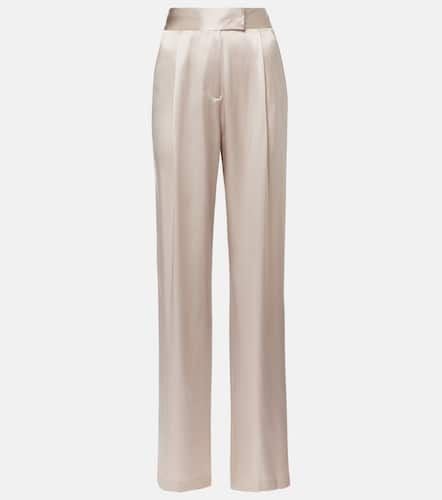 High-rise silk satin wide-leg pants - The Sei - Modalova