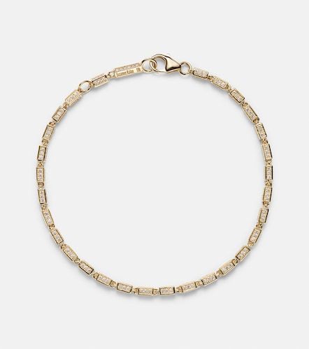 Pulsera Block-Chain Mini de oro de 18 ct con diamantes - Suzanne Kalan - Modalova