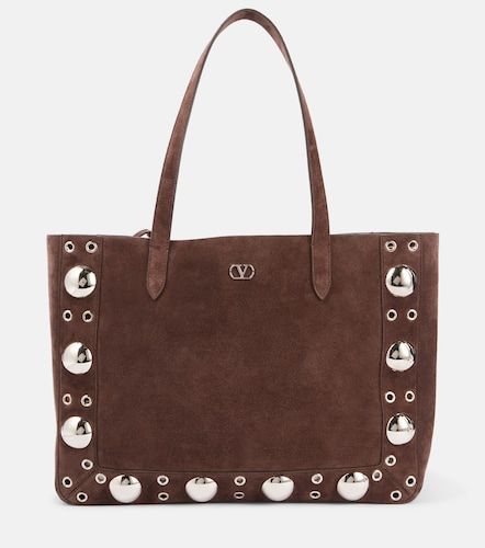 Nellcote Medium studded suede shopper - Valentino Garavani - Modalova