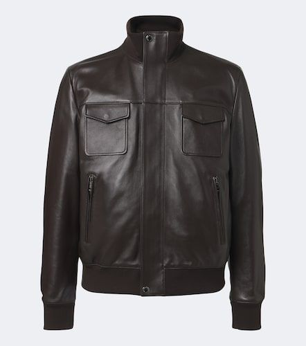 Giacca blouson in pelle - Dolce&Gabbana - Modalova