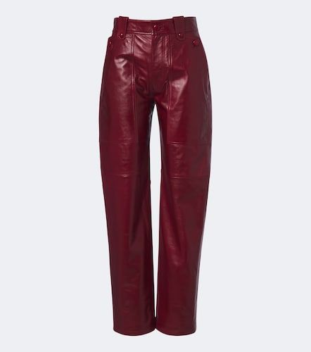 Valka leather straight pants - Isabel Marant - Modalova