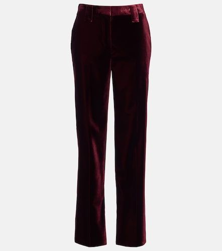 Versace Gerade Hose Medusa aus Samt - Versace - Modalova