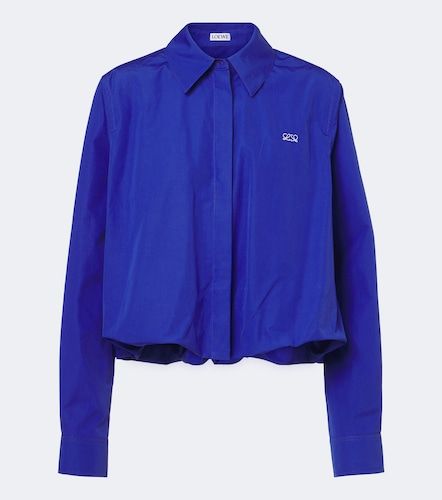 Camisa cropped Double L de popelín de algodón - Loewe - Modalova