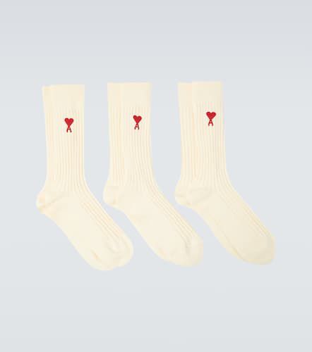 Set of 3 Ami de CÅur cotton-blend socks - Ami Paris - Modalova