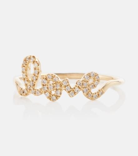 Ring aus 14kt Gelbgold mit Diamanten - Sydney Evan - Modalova