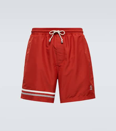 Striped swim trunks - Brunello Cucinelli - Modalova