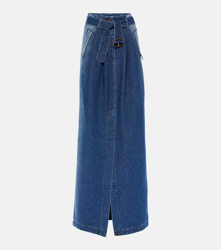 Savannas high-rise denim maxi skirt - Dries Van Noten - Modalova