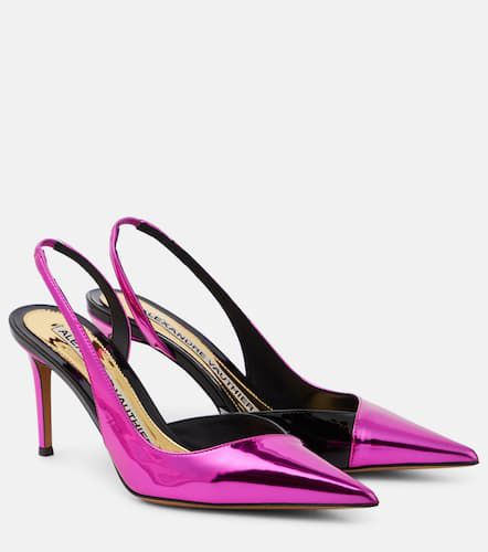 Metallic faux leather slingback pumps - Alexandre Vauthier - Modalova