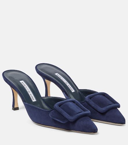 Mules Maysale 70 aus Veloursleder - Manolo Blahnik - Modalova