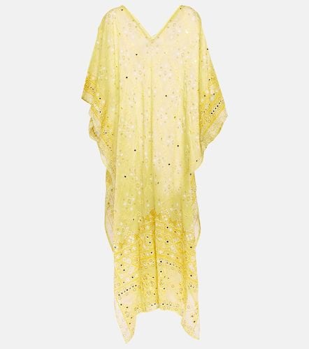 Broderie anglaise cotton kaftan - Juliet Dunn - Modalova