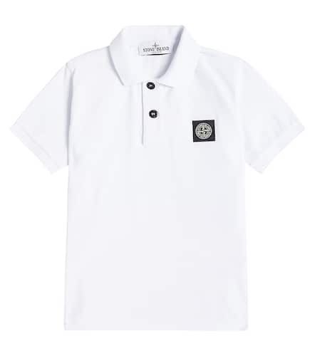 Compass cotton-blend piquÃ© polo shirt - Stone Island Junior - Modalova