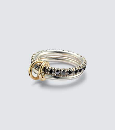 Enzo SG Noir sterling and 18kt gold ring with black diamonds - Spinelli Kilcollin - Modalova