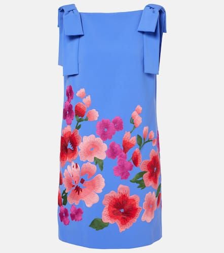 Floral embroidered crÃªpe minidress - Carolina Herrera - Modalova