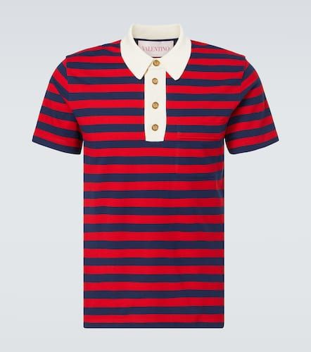 Striped cotton piquÃ© polo shirt - Valentino - Modalova