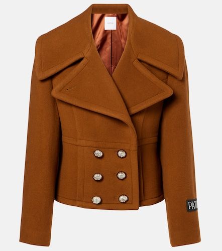 Patou Cropped wool-blend jacket - Patou - Modalova