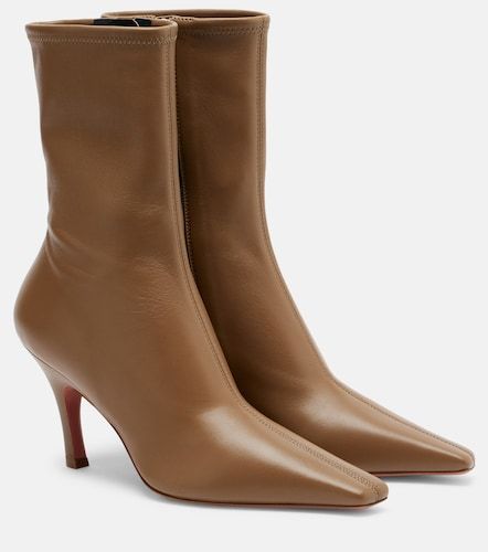 Jamie leather ankle boots - Amina Muaddi - Modalova
