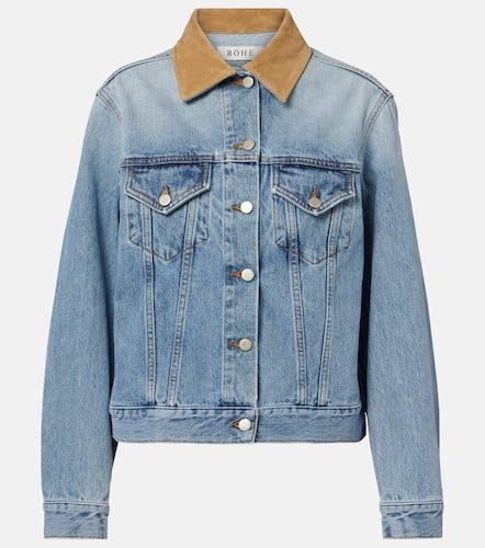 Rohe Suede-trimmed denim jacket - Rohe - Modalova