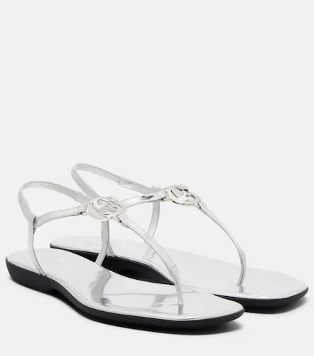 Interlocking G metallic leather thong sandals - Gucci - Modalova