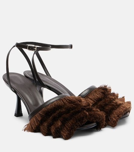 Castanet fringed leather sandals - Christopher Esber - Modalova
