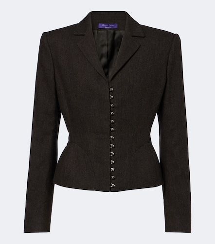Herringbone peplum virgin wool blazer - Ralph Lauren Collection - Modalova