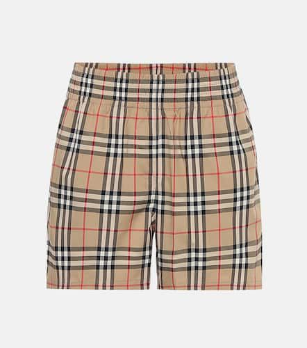 High-rise stretch-cotton shorts - Burberry - Modalova