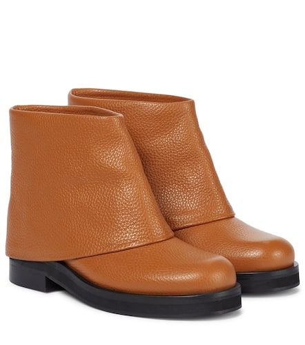 Botines de piel con pliegues - JW Anderson - Modalova