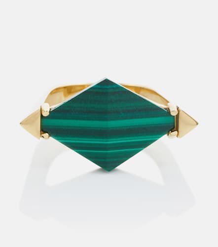 Deco Rombo 9kt gold ring with malachite - Aliita - Modalova