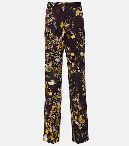 Embroidered high-rise straight pants - Dries Van Noten - Modalova