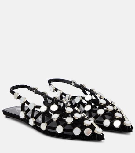 Grid embellished suede ballet flats - The Attico - Modalova