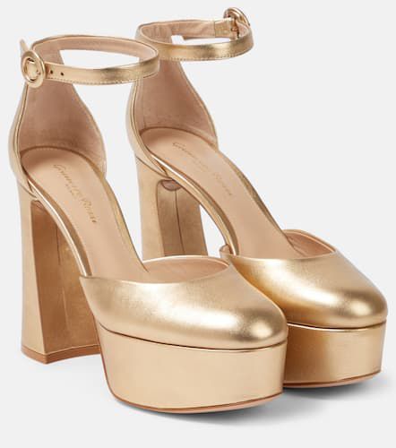 Holly D'orsay metallic leather pumps - Gianvito Rossi - Modalova