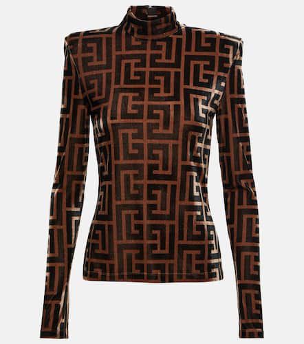 Balmain Monogram high-neck top - Balmain - Modalova