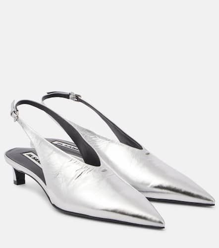 Slingback-Pumps aus Metallic-Leder - Jil Sander - Modalova