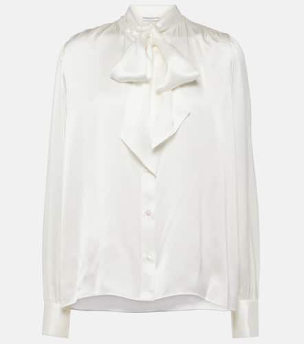 Bow-detail silk satin blouse - Alessandra Rich - Modalova