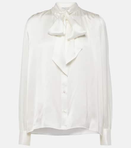 Bow-detail silk satin blouse - Alessandra Rich - Modalova