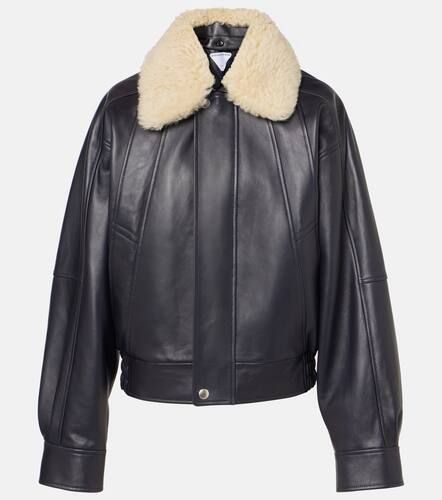 Blouson aus Leder mit Shearling - Bottega Veneta - Modalova