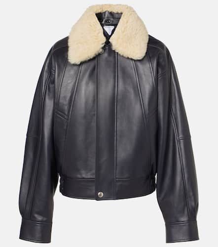 Blouson aus Leder mit Shearling - Bottega Veneta - Modalova