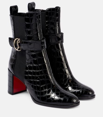 CL croc-effect leather ankle boots - Christian Louboutin - Modalova