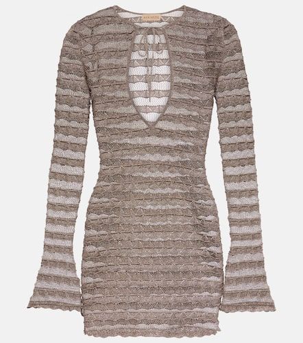 Minikleid aus Metallic-Strick mit Spitze - Aya Muse - Modalova