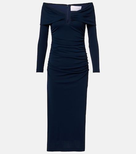 Off-shoulder ruched midi dress - Carolina Herrera - Modalova