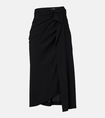 Draped gathered crepe midi skirt - Balenciaga - Modalova
