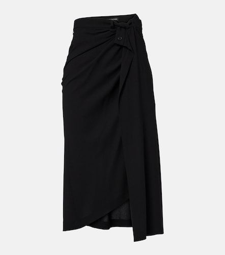 Falda midi de crepé drapeada - Balenciaga - Modalova