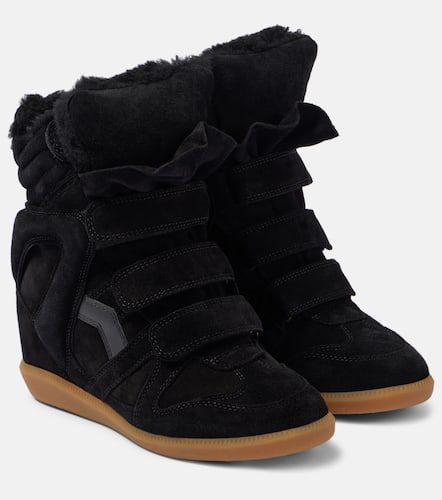 Bekett 70 shearling-trimmed sneakers - Isabel Marant - Modalova