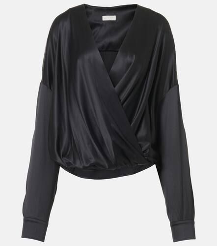 Blusa in raso di misto seta - Dries Van Noten - Modalova