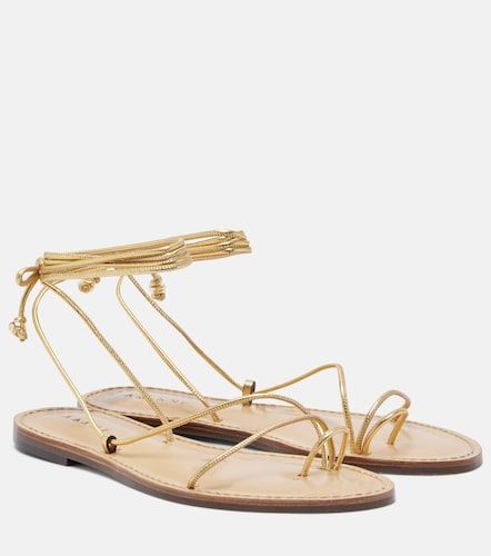 Karima metallic leather sandals - Amanu - Modalova